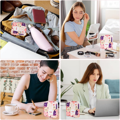 Sanitary Napkin Storage Bag, Portable Period Bags for Teen Girls, Tampon Disposal Organizer, First Period Kit Pouch for