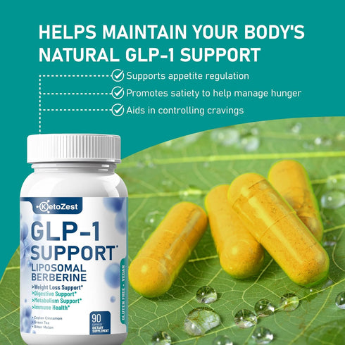 KetoZest GLP-1 15-in-1 GLP1 Support Weight Loss Supplement - Support for Weight Management Appetite Suppressant Fat