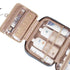 NISHEL Travel Toiletry Bag - Portable Hanging Organizer for Full-Sized Shampoo, Conditioner, Aegean-Blue