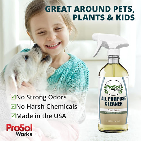 All Purpose Cleaner Cleaning Spray 16 oz - Multi Surface Cleaner for Counters, Wood, Stone, Tile, Fabric, Tub &