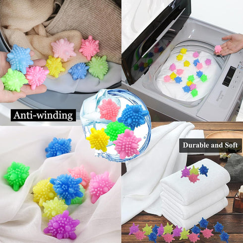 20 Pack Washer Balls Laundry Balls, Reusable Cleaning Balls for Washing Machine, Anti-Winding Adsorption Scrubbing Balls