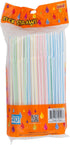 Items 4U! 125 Flex Straws in Assorted Colors with Stripe Design