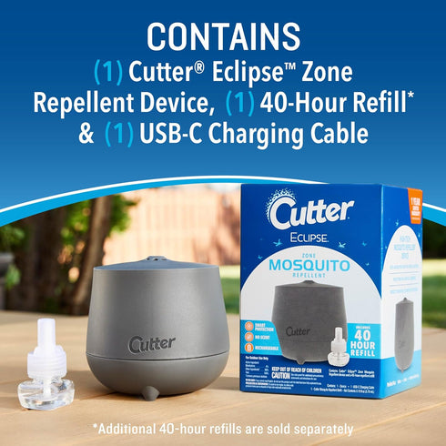 Cutter Eclipse Zone Mosquito Repellent Device, Outdoor Diffuser for Effective Mosquito Protection