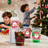 Jhfinely 50 12 oz Pcs Christmas Party Cups, Merry Christmas Clear Plastic Cups, Santa Claus Disposable Drinking Cup