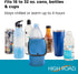 High Road Insulating Neoprene Bottle Holder and Phone Pocket - Unbreakable Cup Holder for Strollers, Scooters, Walkers