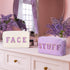 Pinkunn 4 Pcs Preppy Makeup Bags - Aesthetic Cosmetic Bag Set for Women - Birthday Gifts (Purple, Corduroy)