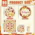 Temicle 96 Set 24 Pieces Fall Leaves Thanksgiving Tableware Autumn-Themed Disposable Party Supplies with Paper Plates