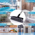 ITTAR 10" Wide Multi-Purpose Scrub Brush with Long Handle, Heavy-Duty Shower Scrubber for Deck, Patio, Kitchen, Black