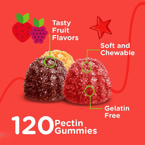 Kids Multivitamin Gummies, Complete Daily Essential Vitamins - 12 Essential Minerals & Vitamins, Chewable Fruit Flavor