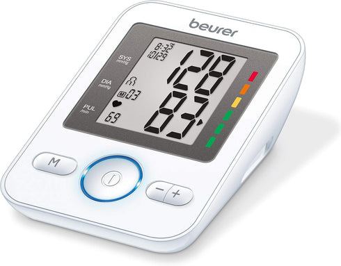 Beurer BM31 Upper Arm Blood Pressure Monitor, Large Cuff, Automatic & Digital, 2-Users, XL Display, Irregular Heartbeat