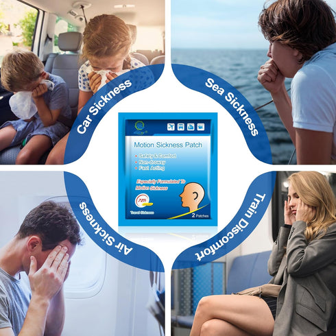 KONGDY 100 Counts Motion Sickness Patches for Kids and Adults - Waterproof Non-Drowsy Sea Sickness Patches