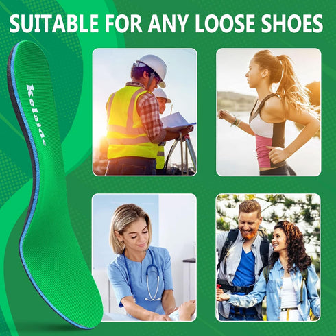 Arch Support Insoles for Women & Men, Orthotic Shoe Inserts for Flat Feet and Foot Pain Relief