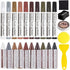 SEISSO Furniture Markers Touch Up - 25 Pcs Wood Repair Kits with Wax Sticks for Scratches & Stains