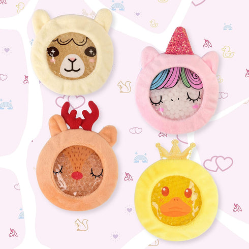 Kid’s Boo Boo Ice Packs with Ultra Soft Sleeves - Hot and Cold Therapy for Children’s Pain Relief (Unicorn)