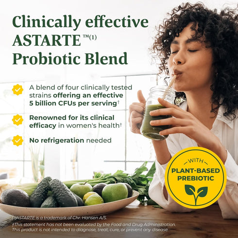 MegaFood Women's Probiotic + Prebiotic, Gluten-Free for Digestive Health & Regularity, 30 Capsules
