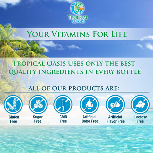 Premium Liquid Multivitamin for Kids | 100% DV of 14 Vitamins | Sugar Free | Non-GMO | 16 oz, 32 Serv