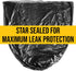 Aluf Plastics 20-30 Gallon Trash Bags, 100 Count, 1.1 MIL Low Density Plastic Garbage Bags, Black