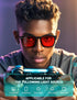 TIJN Blue Green Light Blocking Sleep Glasses with Red Light Lens for Gaming & UV Protection