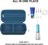 Hard Travel Case for Water Flosser Teeth Picks, Portable Oral Irrigator Storage Holder with Zipper Mesh Bag for USB