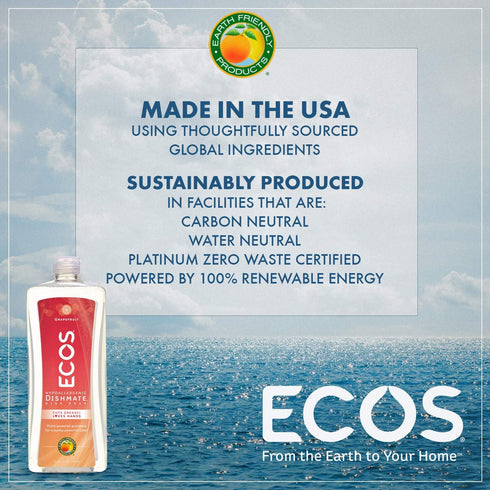 Earth Friendly Products Dishwashing Liquid, 25 Ounces, Natural Grapefruit