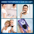 2 Pieces Ultrasonic Electric Toothbrush Adults U Shaped Automatic Toothbrushes for Teeth Whitening, 3 Brush Heads, IPX7