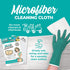 Molly's Marvelous Cloth, Streak-Free Microfiber Cleaning Cloth for Glass, Stainless Steel, Kitchen, Bath, Cars, 2pk