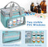 LUXJA Double-Layer Medicine Bag with Transparent Compartment, Pill Bottle Organizer with Detachable Divider (Suitable
