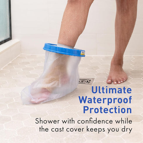 Waterproof Leg Cast Cover for Shower - Watertight Foot Protector for Foot & Ankle