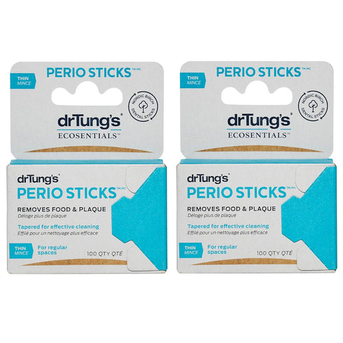 drTung's Dental Sticks for Teeth & Gum Cleaning, Soft Floss Picks for Oral Care, Interdental Plaque & Food Remover