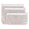 Bumkins Travel Bag, Clear-Sided Toiletry Pouch, TSA Approved, Quart Size, Set of 3 Sizes, Desert Boho