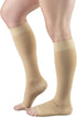 Truform Compression Stockings 30-40 mmHg, Knee High, Open Toe, Beige, 2X-Large for Men and Women