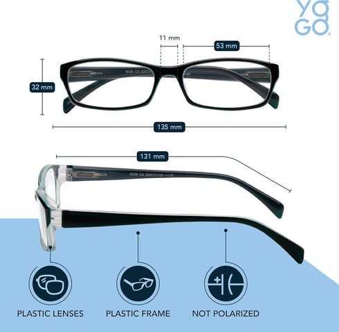 Yogo Vision Reading Glasses 5 Pairs Quality Designed Spring Hinge Fashion Readers for Women