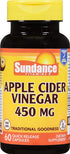 Sundance Apple Cider Vinegar 450 mg - 60 Quick Release Capsules, Pack of
