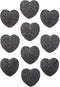 SUNYIK Lava Rock Gemstone Puffy Heart, Natural Pocket Stone Figurine Decoration Aromatherapy