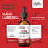 Ginseng Tincture - 2 fl oz Korean Red Panax Ginseng Extract Liquid for Immune Support - Vegan Alcohol-Free Supplement