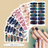 JERCLITY 20 Sheets Candy Color Marbling Nail Polish Strips with Nail File for DIY Nail Art Manicure Kit