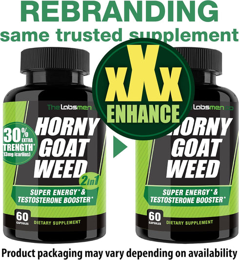 Horny Goat Weed Supplement for Enhanced Drive & Energy - Happy Wife, Happy Nights