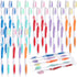 150 Pieces Individually Wrapped Toothbrushes, Manual Disposable Travel Toothbrush, Medium Soft Bristle, Multi Color