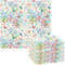 Kitchen Dish Cloths Towels with Blue Flowers and Butterflies, Reusable Super Absorbent Cleaning Rags, 12x12 in 6 Pack