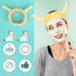 Face Wash Headband, Cartoon Cute Coral Fleece Elastic Hair Bands for Washing Face, Shower, Sports Beauty (Yellow)