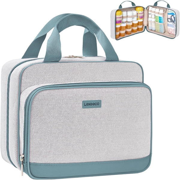 Travel Medicine Organizer Bag, Pill Organizer Case,Carrier for Medications,Vitamins,Fish Oil and Medical