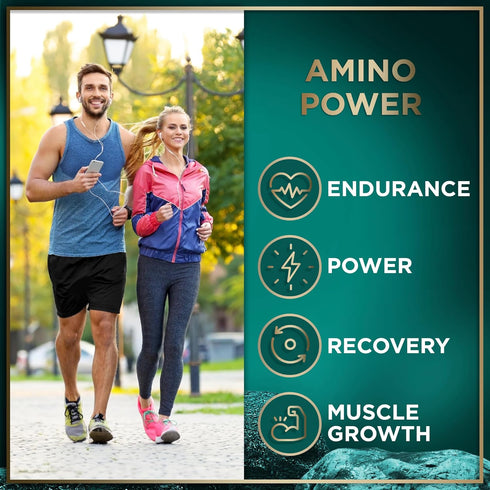 Essential Amino Acids Supplement - All 9 BCAAs Amino Acid Complex for Power & Recovery - 2 Pack 240 Vegan BCAA Capsules