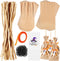 Watersay 24 Set Halloween Treats Bags, DIY Witch Broom Bag with Orange Ribbon for Halloween Party Decorations