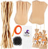 Watersay 24 Set Halloween Treats Bags, DIY Witch Broom Bag with Orange Ribbon for Halloween Party Decorations