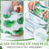 36 Pack Reusable Paper Towels, Washable Paperless Towels, Cotton Cloth Wipes for Bathroom, Green Leaves Style