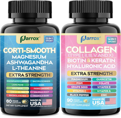 Set, Shining Serenity Cortisol Support with Ashwagandha, L-Theanine, Magnesium, Lions Mane, GABA, Bacopa Monnieri