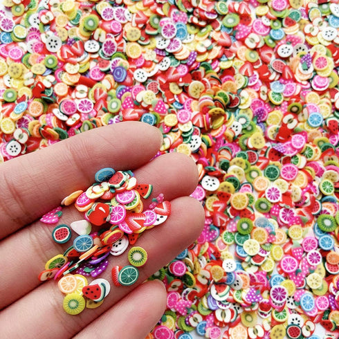 Polymer Clay Slices Nail Art Slices - Fruits Slices DIY Decoration Kit for Nail Art and Cellphone Crafts (10000 PCS)