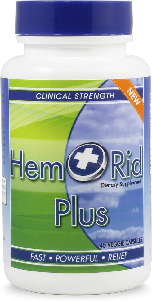 HemRid Plus Advanced Herbal Comfort Formula - 45 Veggie Capsules for Enhanced Comfort & Wellness