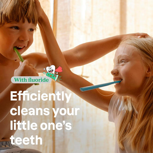 ATTITUDE Toothpaste with Fluoride, Vegan, Cruelty-Free, Sugar-Free, Prevents Tooth Decay, Blueberry, 4.2 Oz