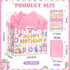 Summer Ice Cream Birthday Gift Bag with Tissue Paper and Greeting Card,White Pink Happy Birthday Wrapping Paper Goodie